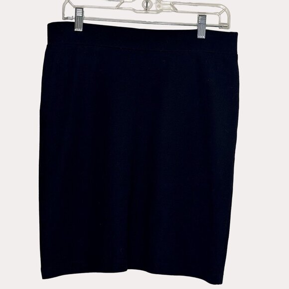 J Jill Stretch Knit Pull On Skirt Black PS - Picture 1 of 7